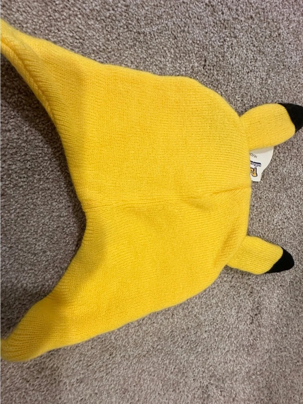 Pikachu Navy and Yellow Fleece Kids One-Piece Hooded Pajamas and Beanie set